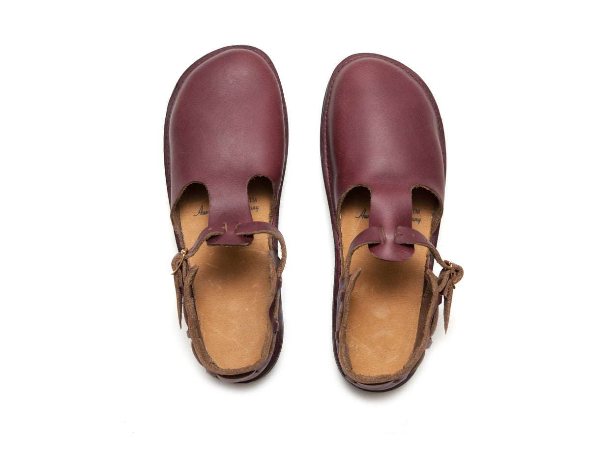 T-Strap - BURGUNDY | Aurora Shoe Co.